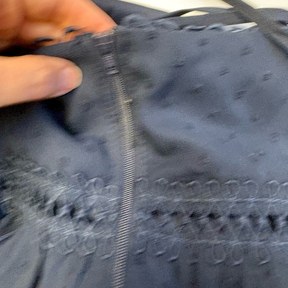 Two Sisters Navy Blue spaghetti strap lace above the knee dress women size Small - Picture 6 of 8